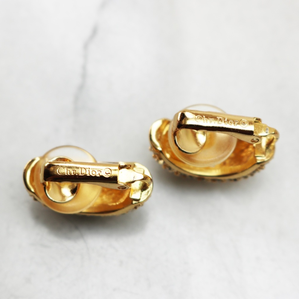 ⚜️ Vintage Christian Dior© Clear Crystal Earrings - Picture 14 of 16
